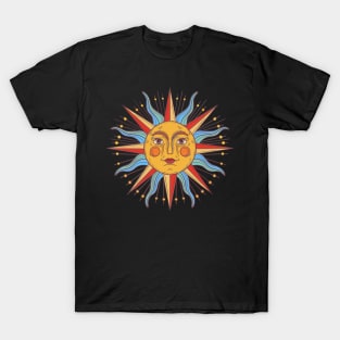 Classic style sun face design T-Shirt